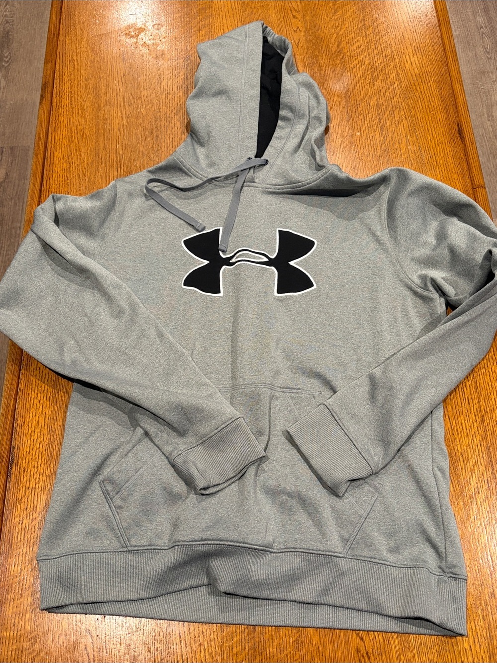 Under Armour Gray Pullover Hoodie with Black Logo
